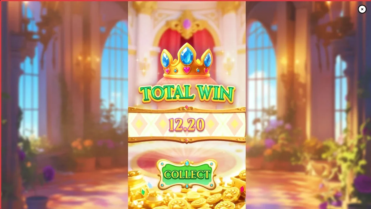 Tampilan visual slot Royal Paws Maxways dengan tema taman istana mewah