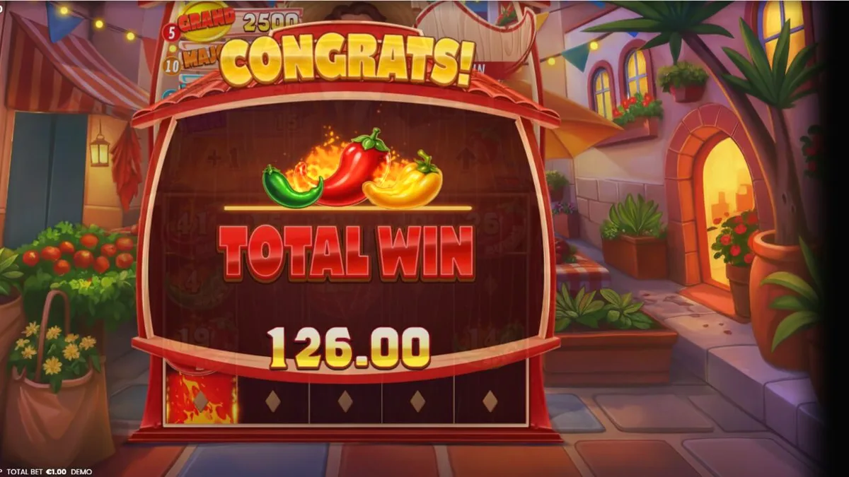 Tampilan visual slot 3 Blazing Chilis dengan tema fiesta Meksiko